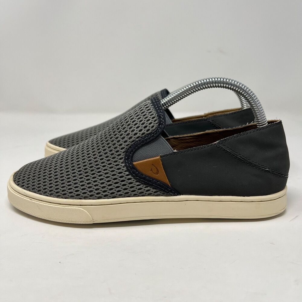 Olukai Pehuea Shoes Women’s 8.5 Blue Mesh Comfort Slip On Loafer Mule Sneakers - Picture 3 of 11